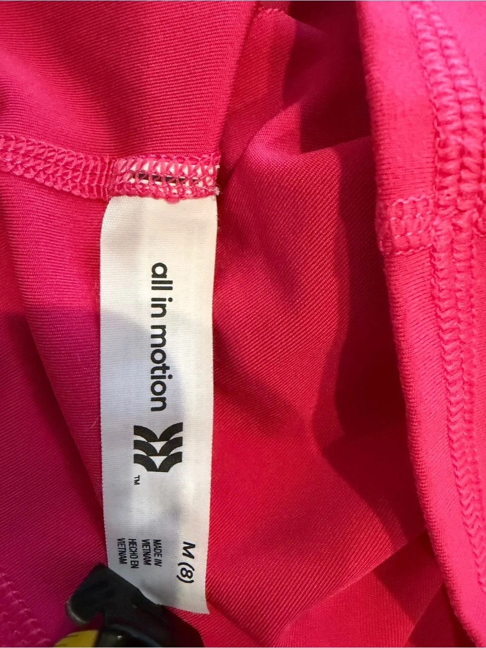 All In Motion Girls Vibrant Pink Strappy Back Cropped Tank Top Size M (8)
